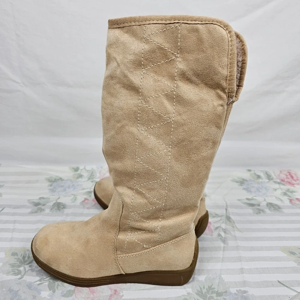 Unionbay Women Tan‎ Minky Suede Shearling Lined Winter Boots 6M